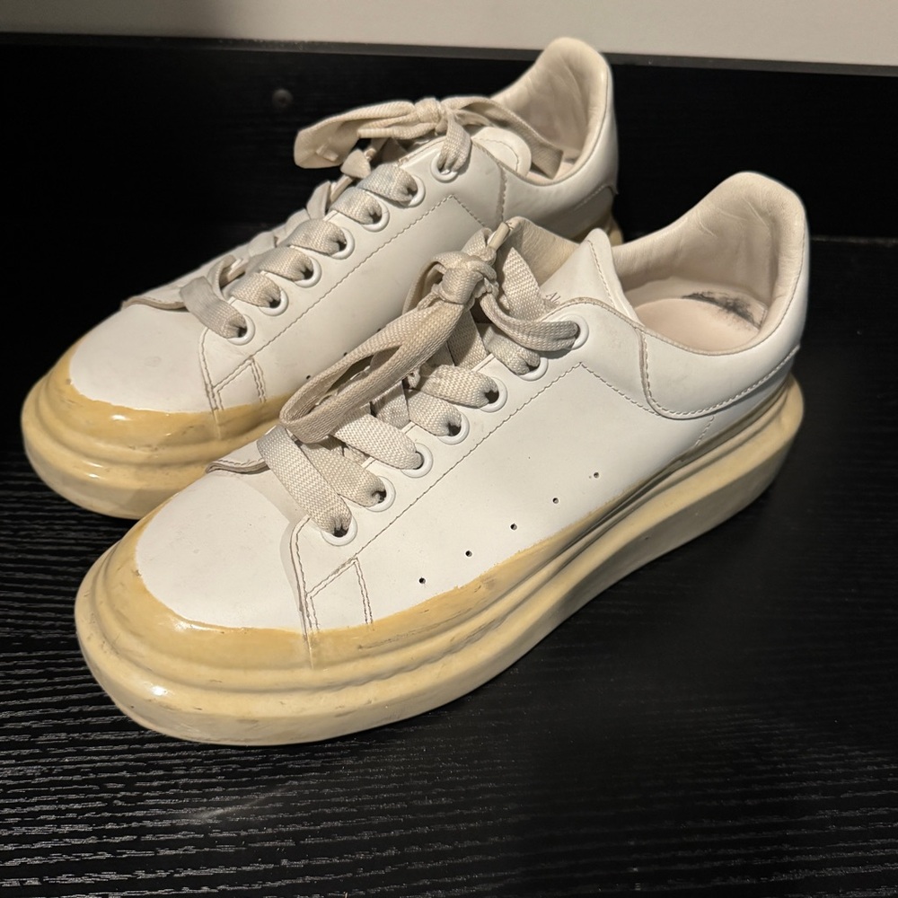 Alexander McQueen oversize White and Cream Sneakers